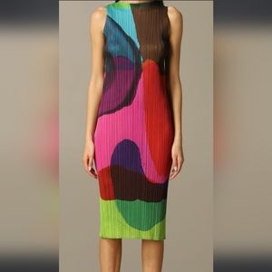 Abstract pleated dress, new with tag, inspired, one size fit all.